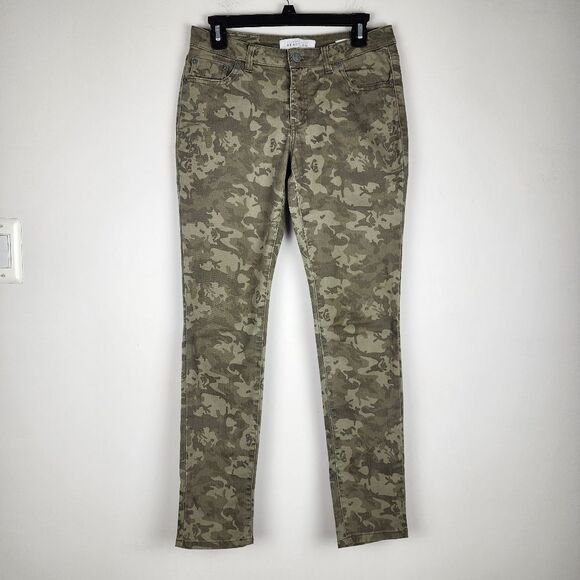 Kenneth Cole Reaction Camo Skinny Jeans Olive Green Army Green Size 27 - Picture 16 of 16
